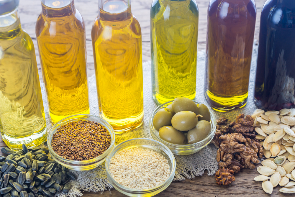 Bottles with different kinds of cooking oil