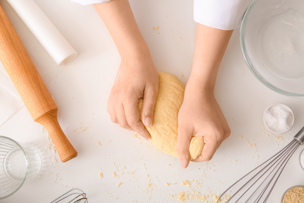 kneading a dough