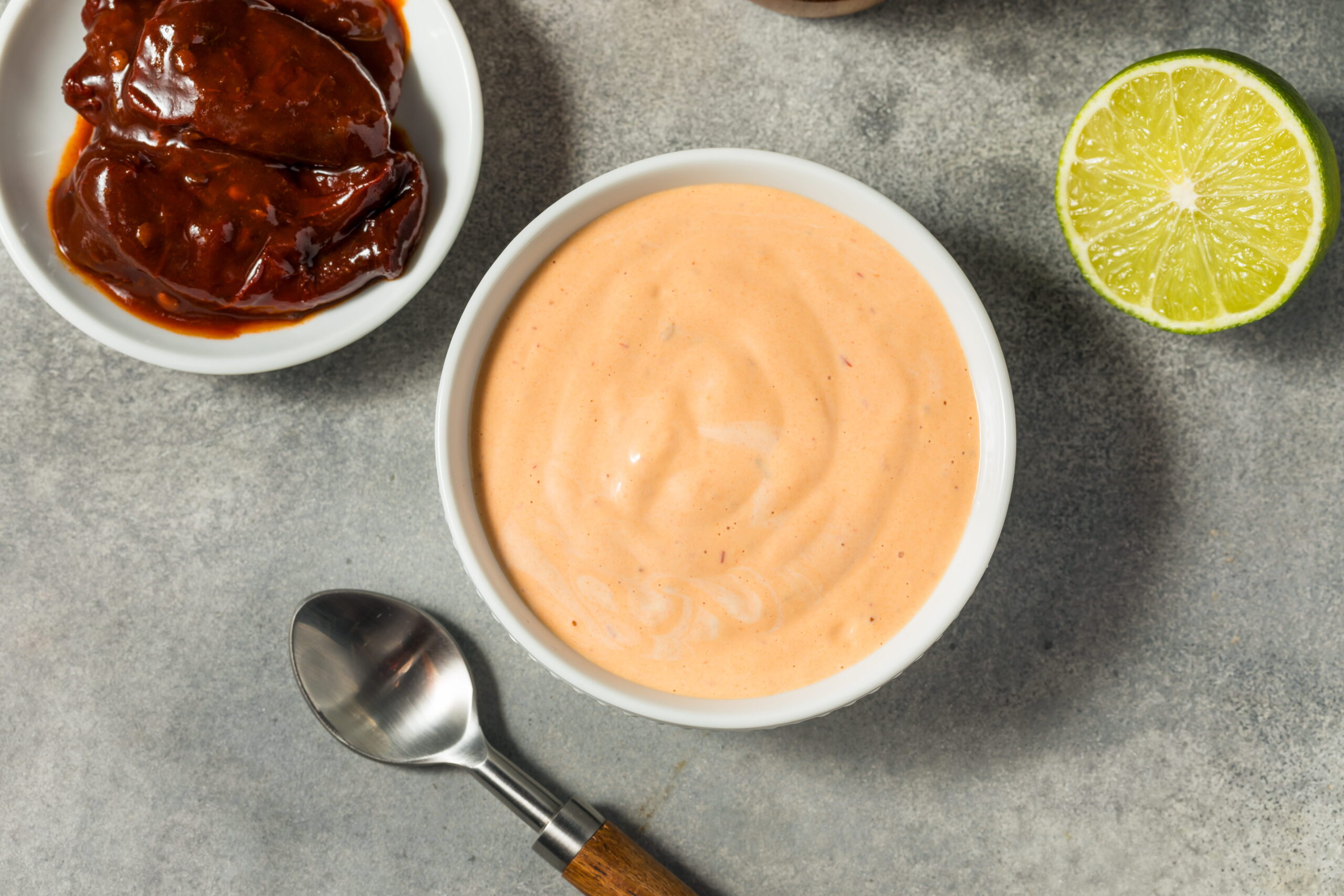 chipotle mayonnaise on a small bowl